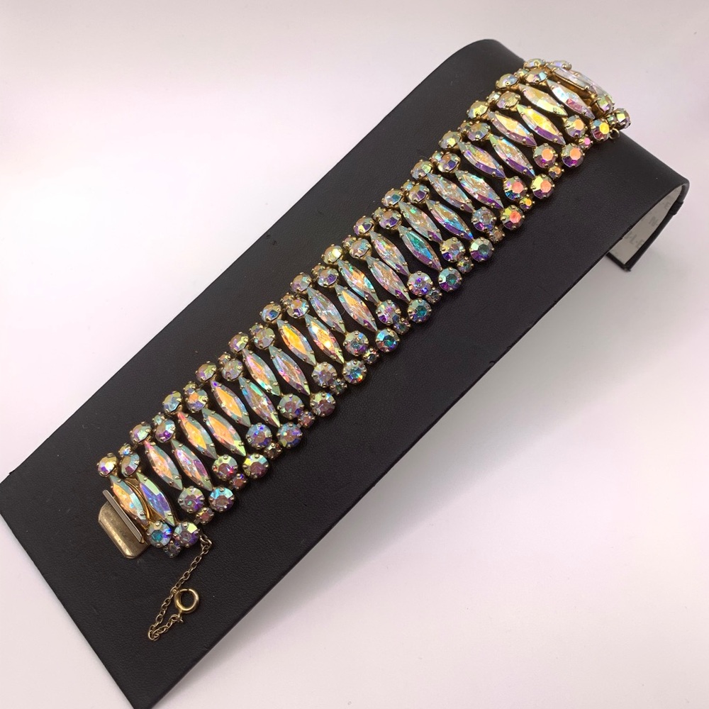 Stunning Vintage Sherman AB rhinestone bracelet - Picture 3 of 9